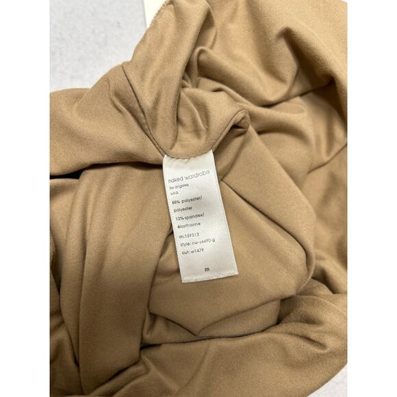 Naked Wardrobe Tan Maxi Pencil Skirt for Night Out - Picture 8 of 8